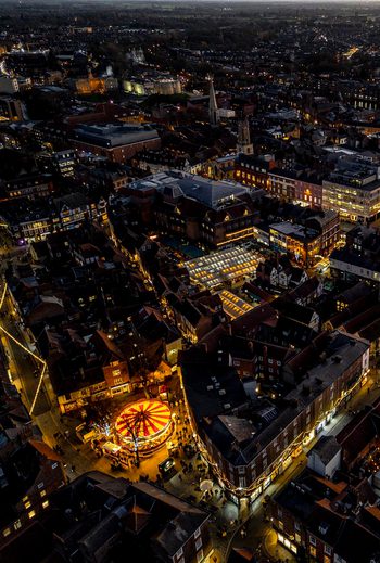 Christmas Market Drone Night 03 3