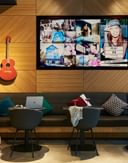 Moxy York communal work and social space