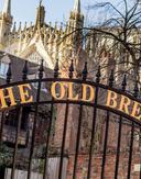 York Old Brewery Courtyard gates and Minster