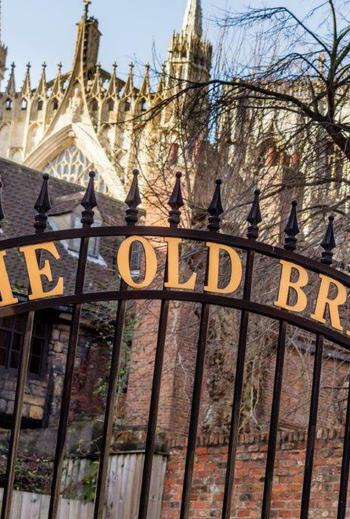 York Old Brewery Courtyard gates and Minster
