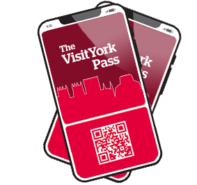 York pass Phone Mock Up white qr